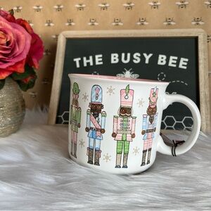 Peppermint and Pine Pastel Nutcracker Christmas Mug